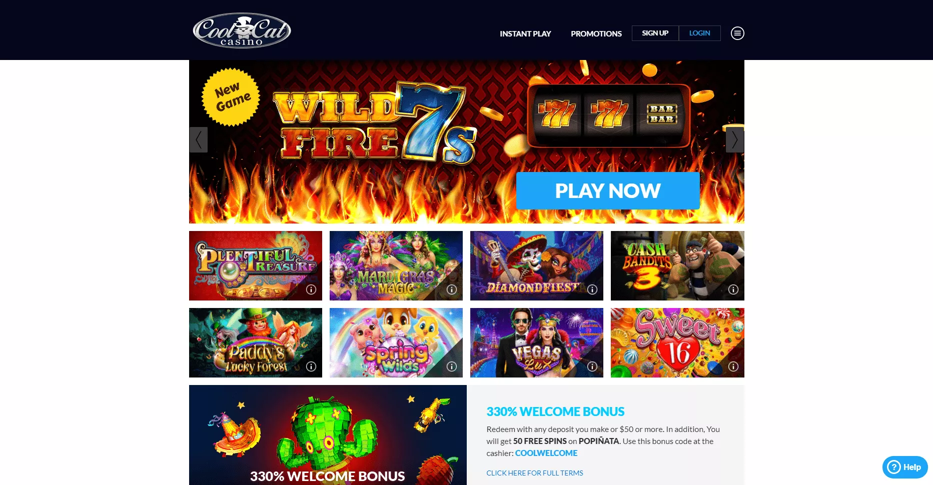 Kasyno online Cool Cat (Cool Cat Casino) - Kasyno gry, Funkcje rejestracji, Działający server lustrzany