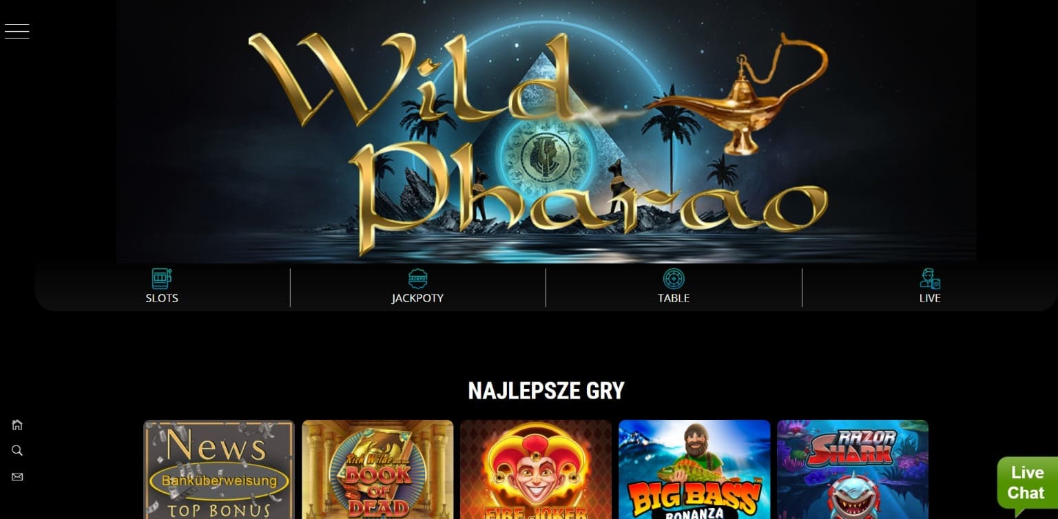Oficjalna strona kasyna Wild Pharao