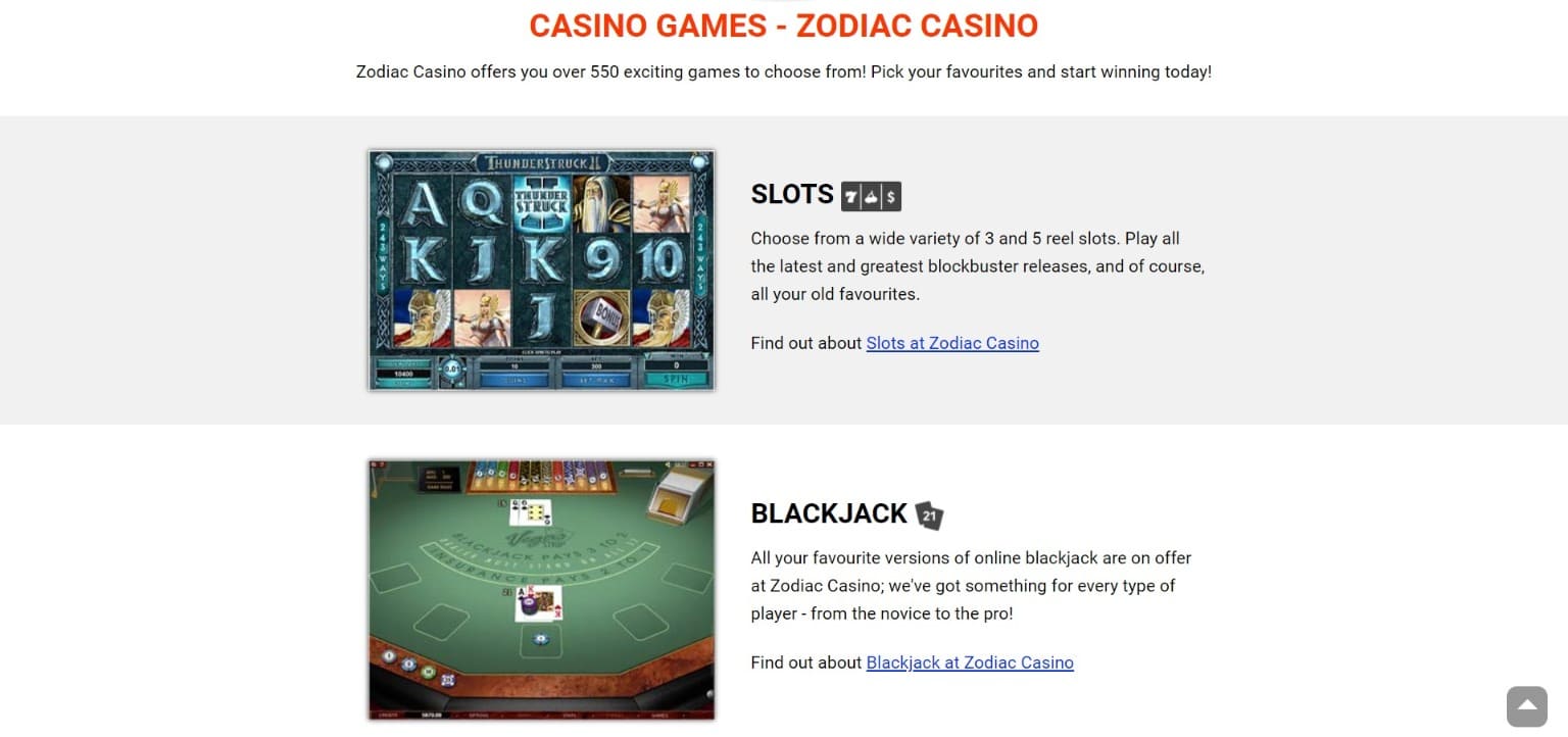 Zodiac Casino automaty do gier