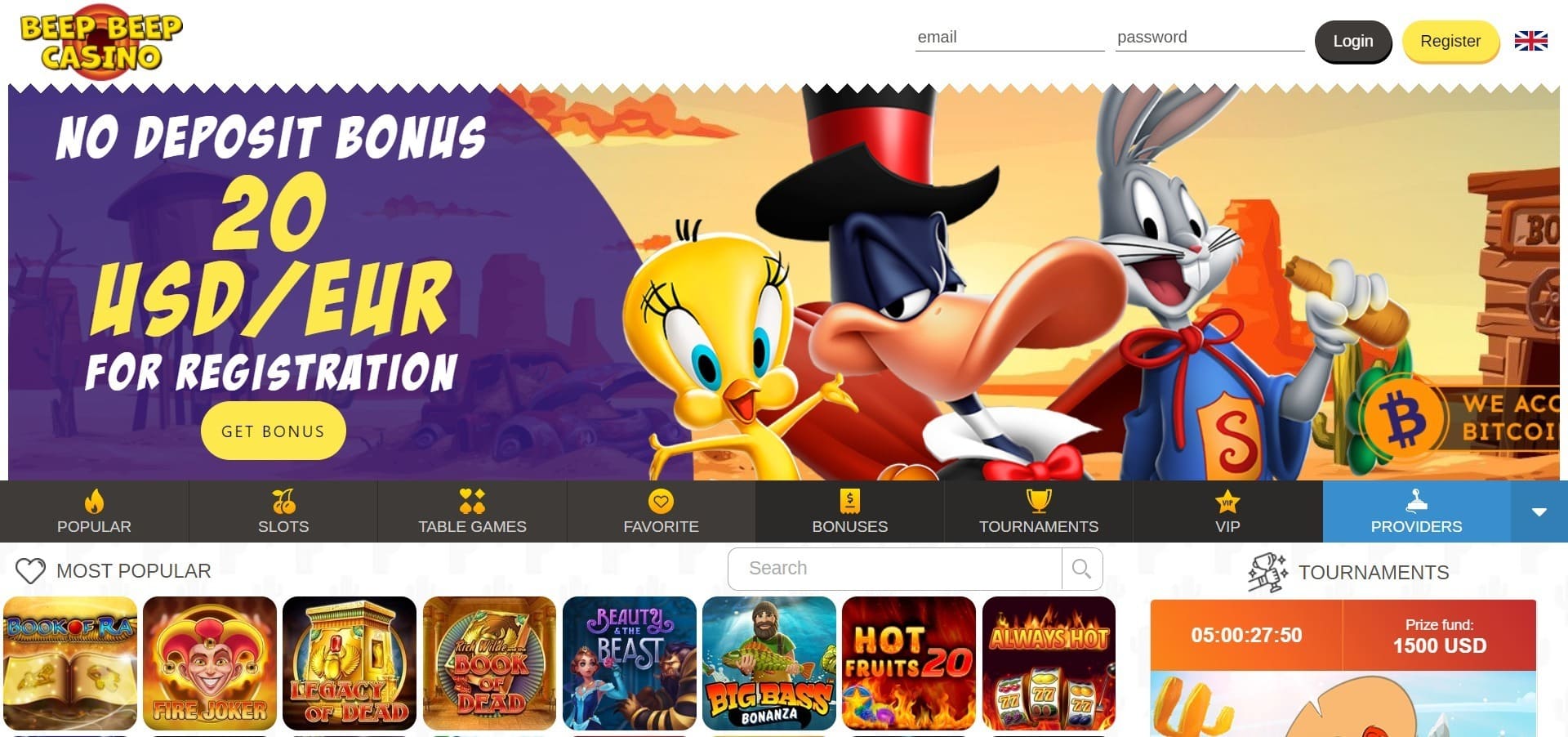 beep beep casino 20 euro registrier bonus