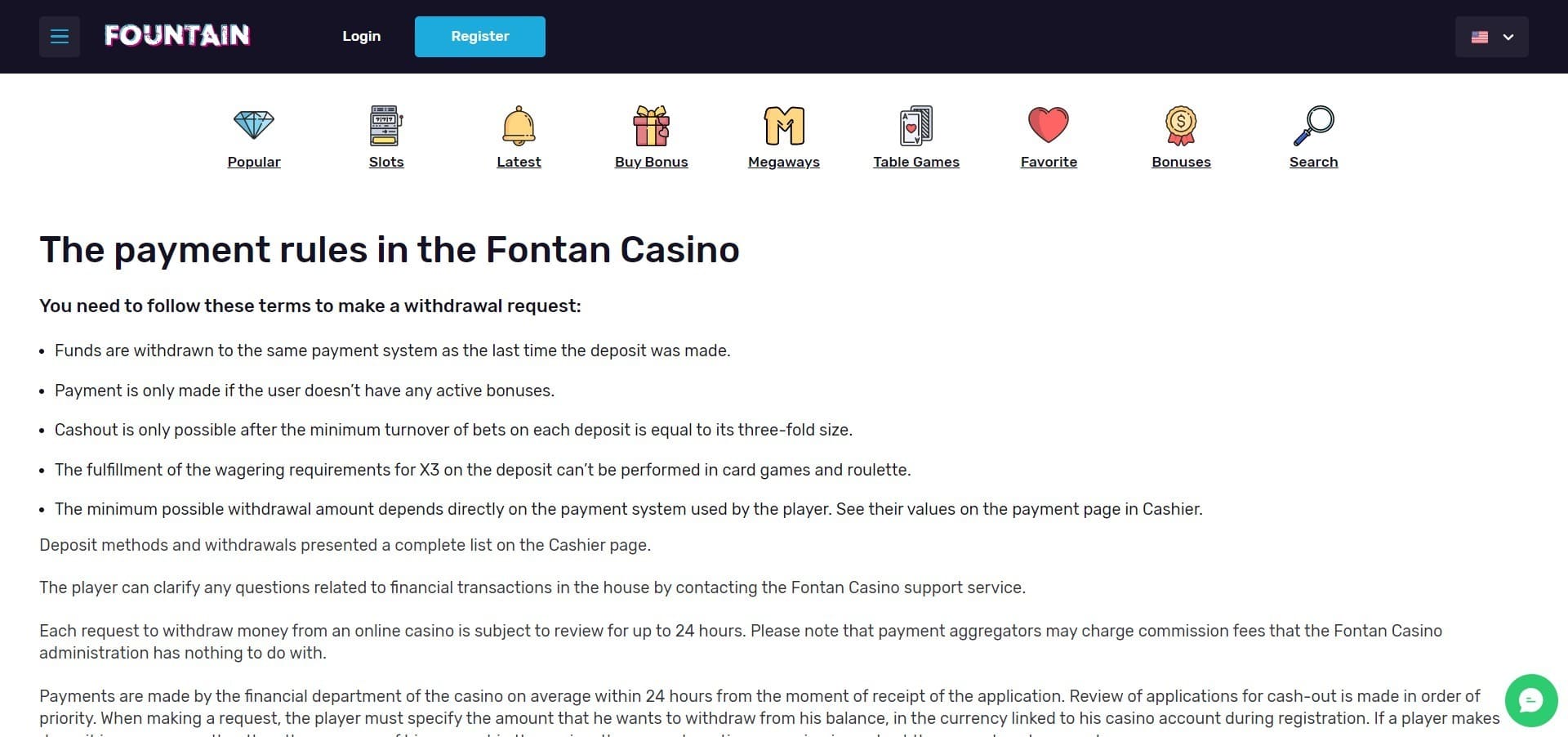 fontan casino регистрация