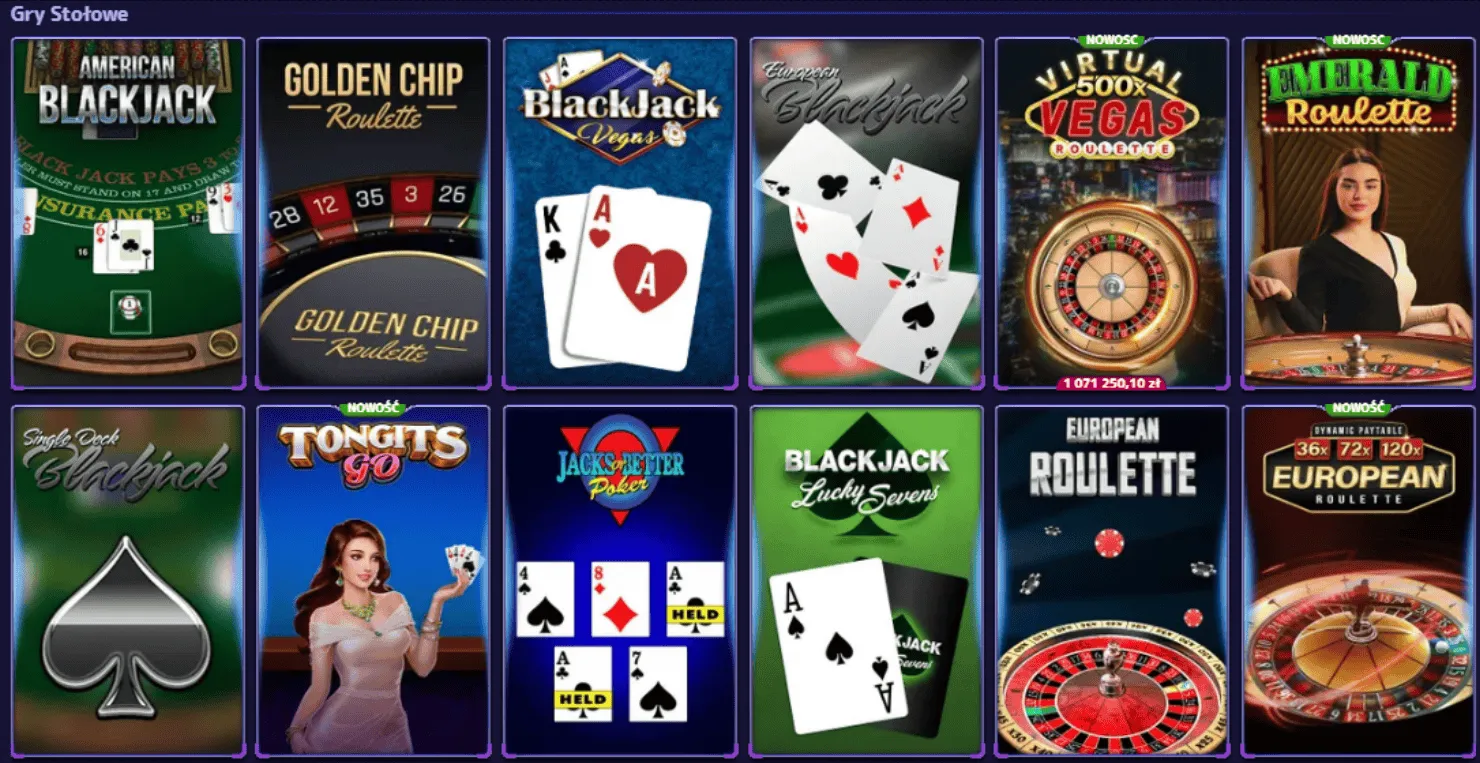 Gry stołowe Alf Casino — blackjack i ruletka
