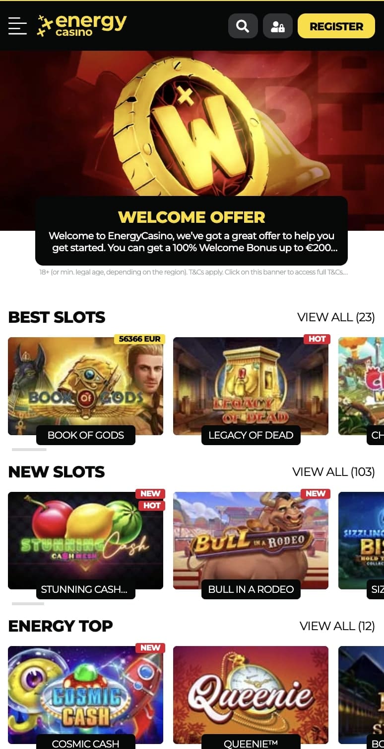 Oficjalna strona internetowa Energy Casino
