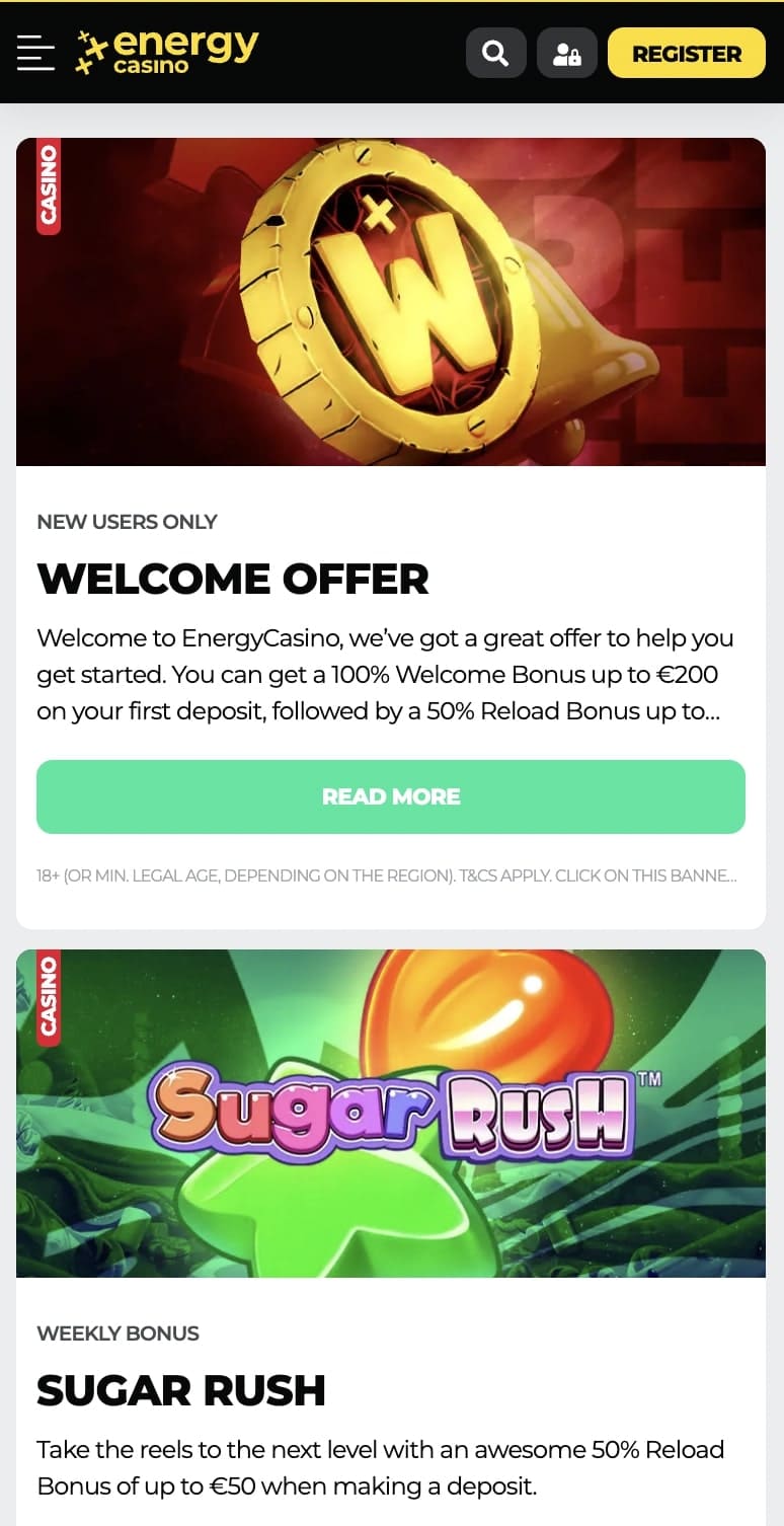 Bonusy Energy Casino