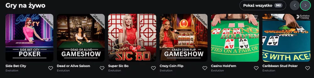 BetOnRed Casino - Gry na żywo
