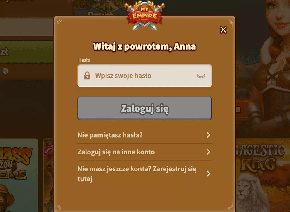 MyEmpire Casino - Rejestracja 4