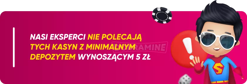 Niezalecane kasyna z minimalnym depozytem 5 zł 1000