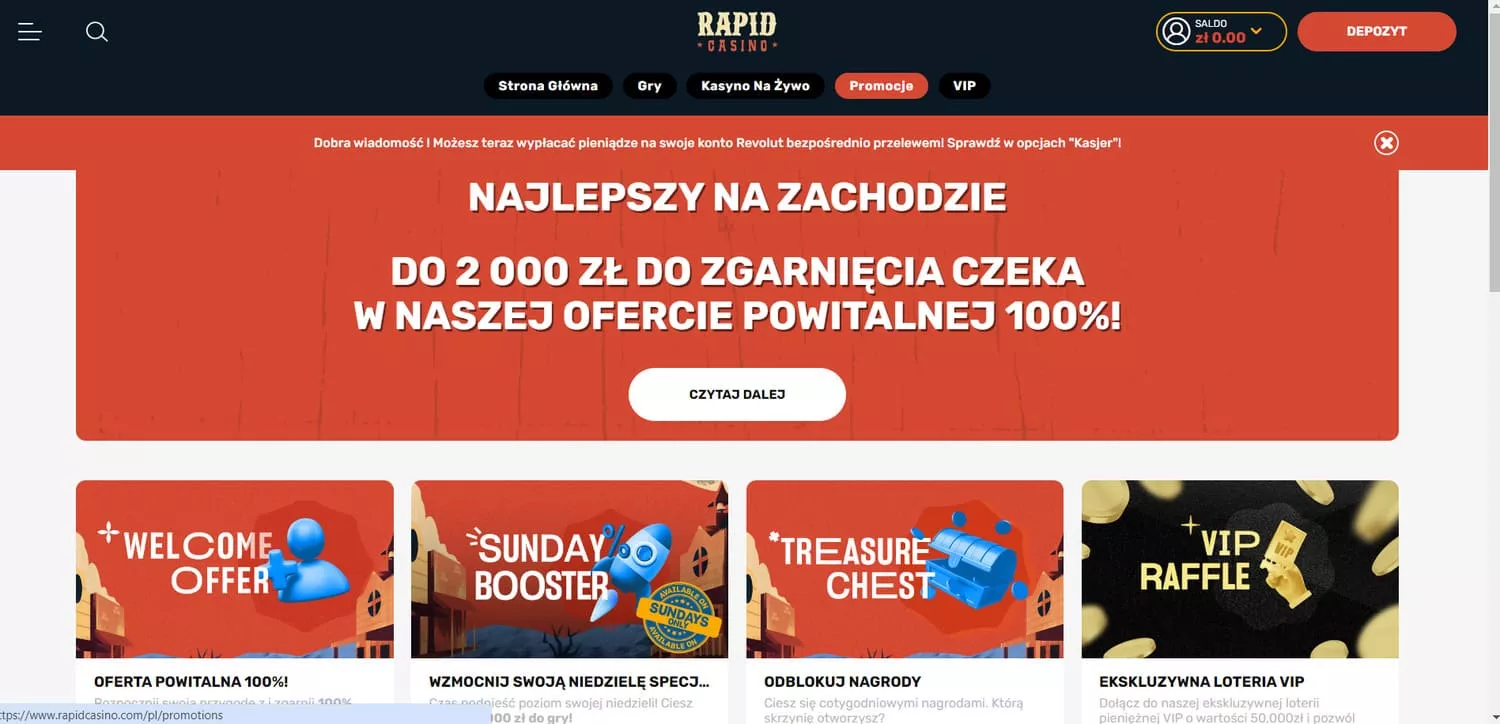 Rapid Casino Bonusy