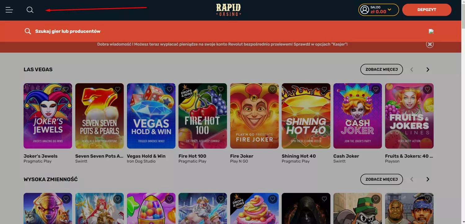 Rapid Casino Szukaj