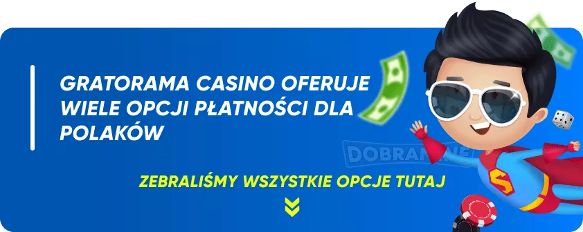 Metody płatności w Gratorama Casino 