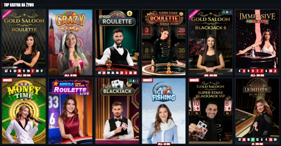 Glorion Casino live – ruletka, blackjack i show na żywo